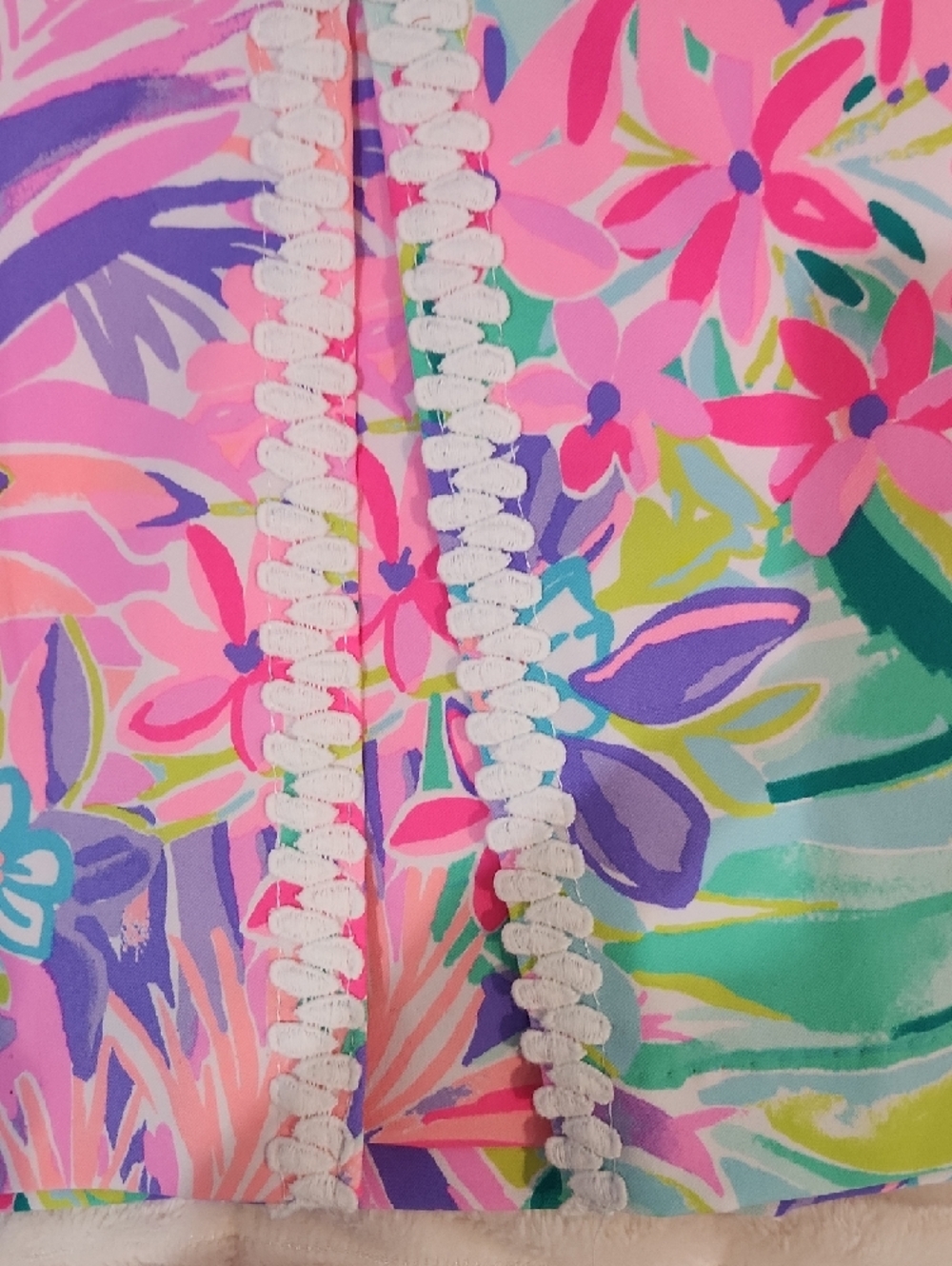 Lilly Pulitzer Pink, Purple & Aqua Floral Mini Skirt - Picture 3 of 7